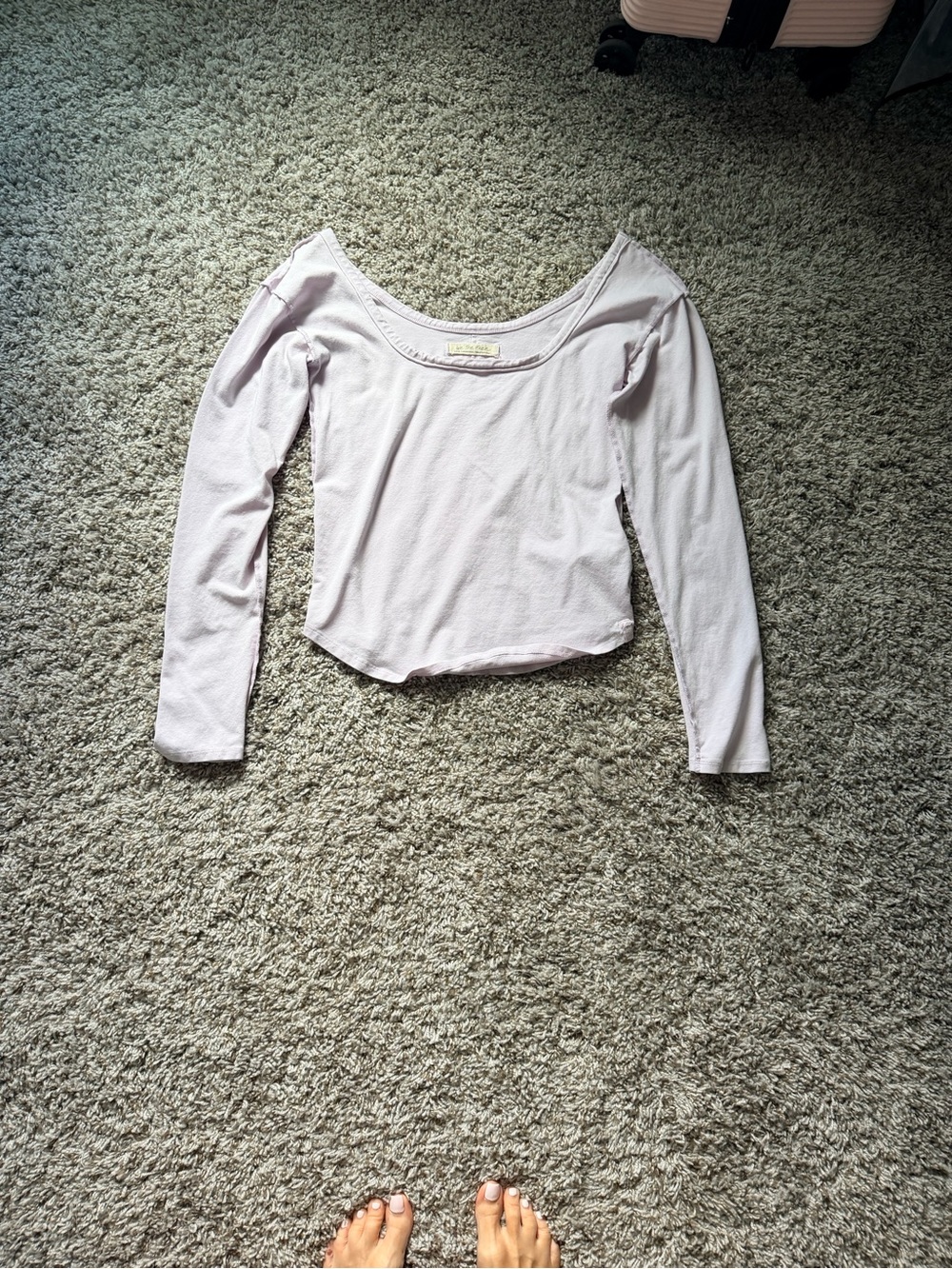 We The Free purple Scoop-Neck Long Sleeve Top Runs Small - Picture 3 of 5